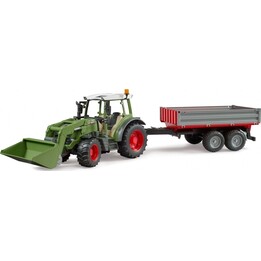 Tractor Fendt Vario 211 con cargador frontal y volquete.