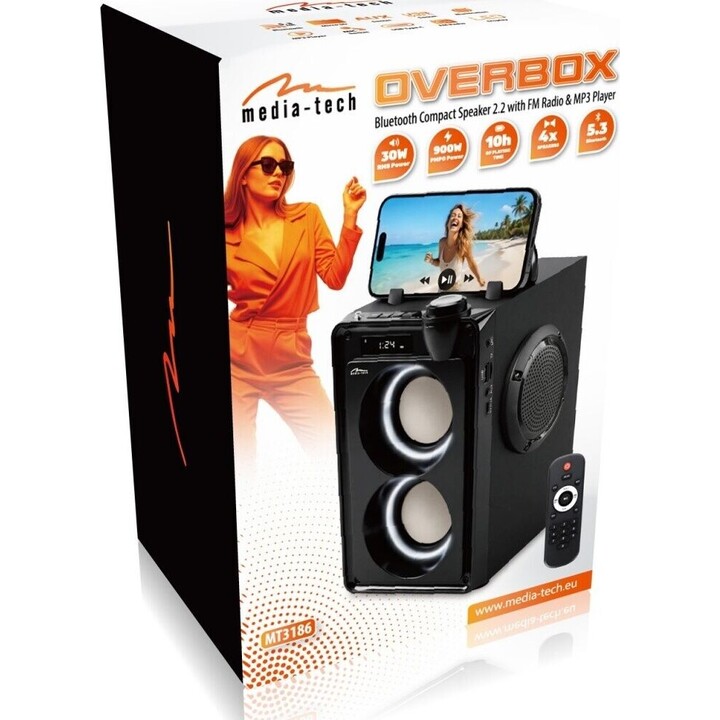 Altavoz Bluetooth portátil Overbox MT3186