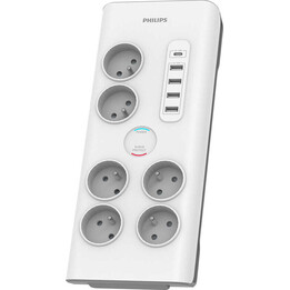 Philips SPN7060WA/60 protection surtension Blanc 6 sortie(s) CA 2 m
