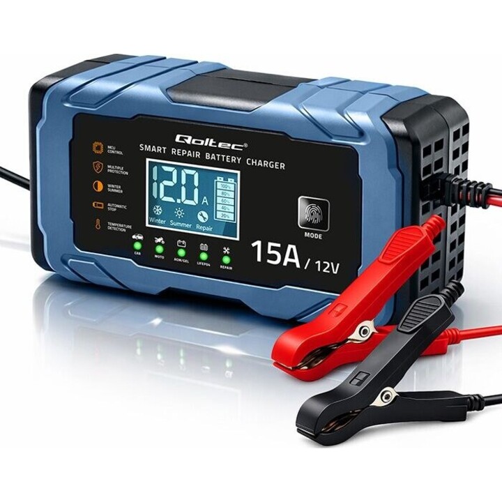 Carregador 12V 15A AGM GEL LiFePO4 Retificador