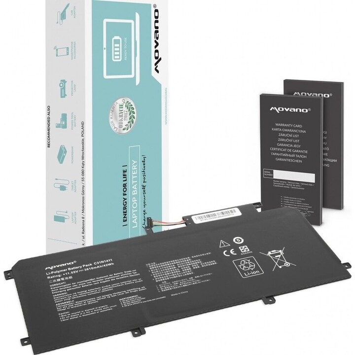 Battery C31N1411 Asus Zenbook UX305 U305F U305FA UX305CA UX305FA - 3610 mAh (42 Wh)