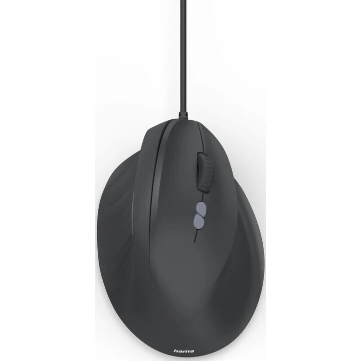 Hama ECM-500R ratón vertical ergonómico con cable óptico negro