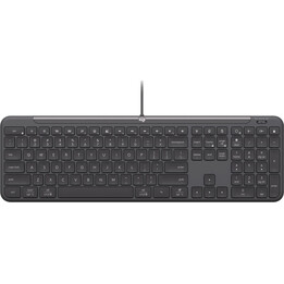 Logitech Signature Slim Wired K620 For Business com fio e USB-C na cor grafite.