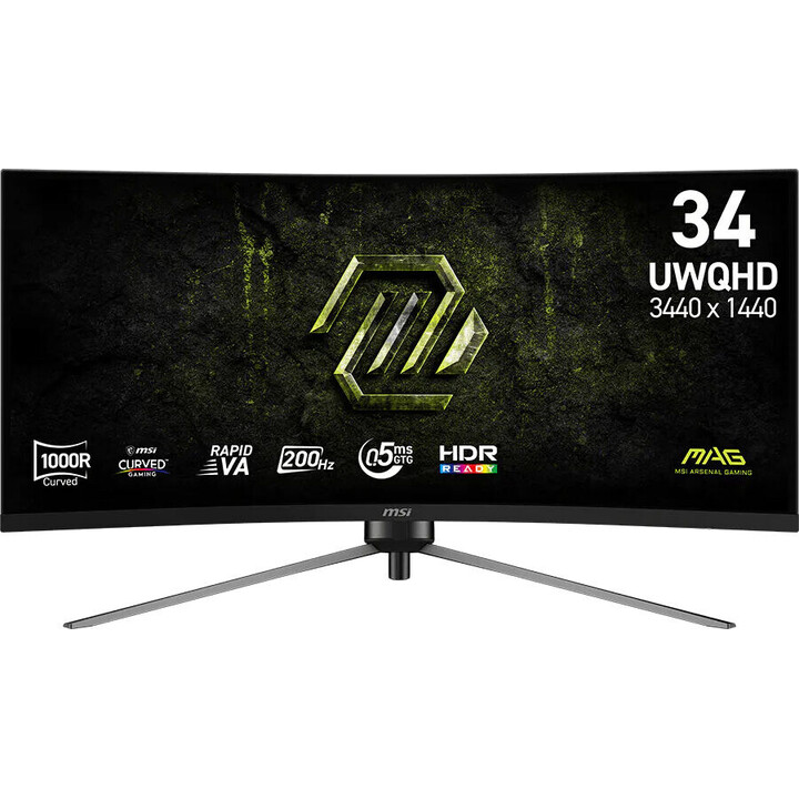 MSI MAG 345CQRF E20 34" UWQHD Rapid VA 200Hz 0,5ms HDR FreeSync Premium Curved