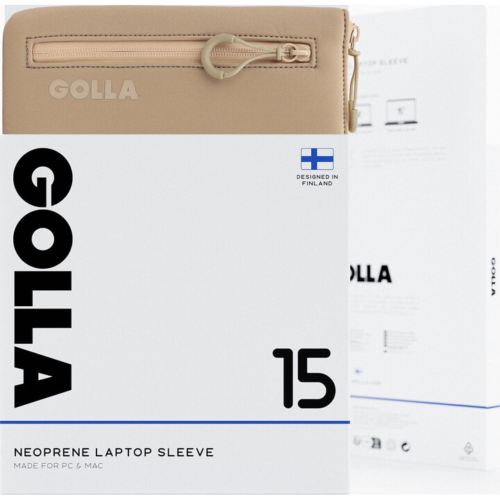 Capa para laptop Golla 15 polegadas, marrom
