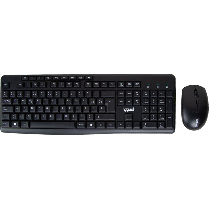 iggual WMK-BASIC teclado Rato incluído Escritório RF Wireless QWERTY Preto