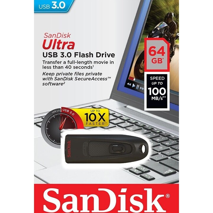 Pen drive USB 3.0 de 64 GB/SDCZ48-064G-U46 Sandisk