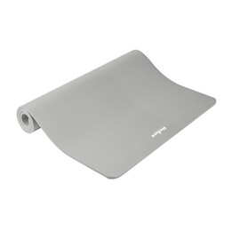Esterilla de gimnasia para yoga, pilates y fitness, 190x115cm, 2cm de grosor, material NBR, gris, REBEL ACTIVE