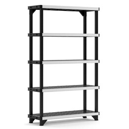 Keter 5-shelf bookcase, 122 x 46 x 197 cm.
