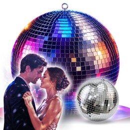 Sfera da discoteca con specchio argentato LIGHT4ME MB 40