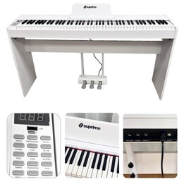 Piano digital de sobremesa Suprimo SDP88 WH, blanco