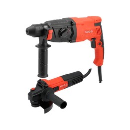 Trapano a percussione YATO SDS+ 900W 3.2J / Smerigliatrice angolare da 125 mm 750W
