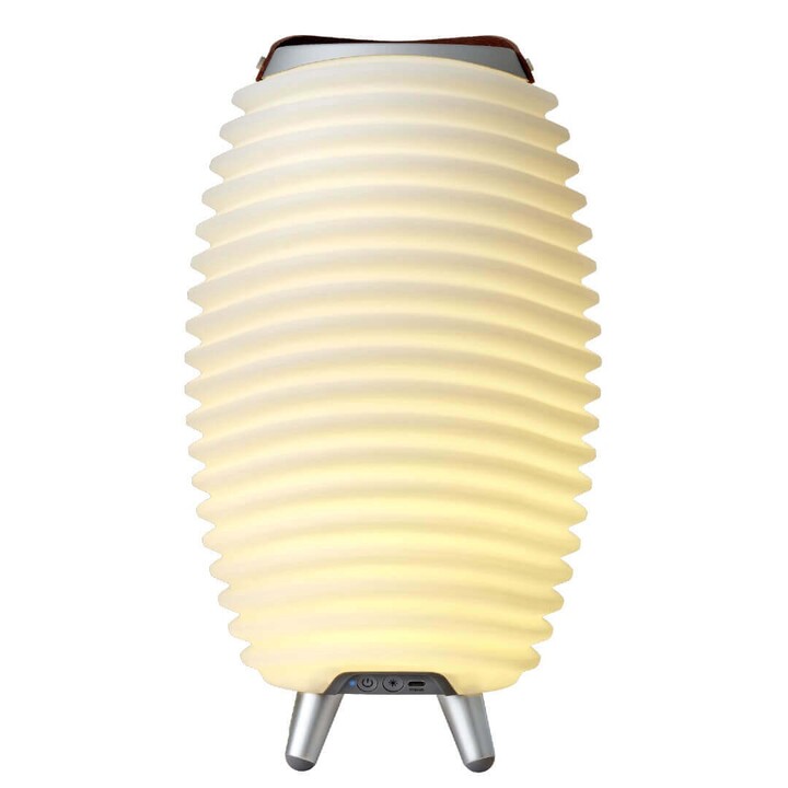 Lámpara LED KOODUU SYNERGY 35 con altavoz y enfriador de bebidas - 41 x 24 cm, blanca