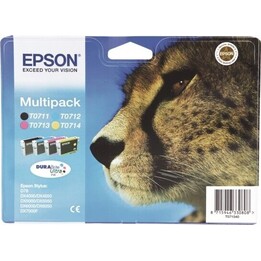 Pacote de cartuchos EPSON T0715 BK+C+M+Y original - C13T07154020 [ML-7.4][PAG-240]