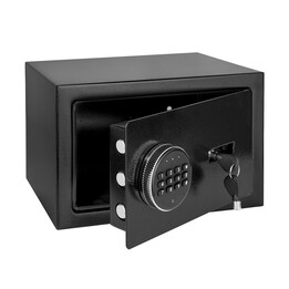 Cofre eletrônico doméstico Rebel RB-7002 com PIN e chave: Cofre para dinheiro e documentos