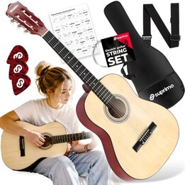 SUPRIMO CG34 NT 3/4 inch classical guitar, 36 inch, natural finish.