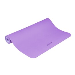 Gymnastikmatte für Yoga, Pilates, Fitness, 200x115cm, Dicke 1cm, TPE-Material, violett, REBEL ACTIVE