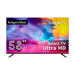 Televisor inteligente Kruger&Matz de 58" UHD DVB-T2/S2 H.265 HEVC