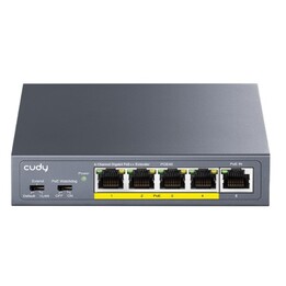 Switch/Extensor PoE de 4 Portas CUDY POE40 + 1 Link Subjacente