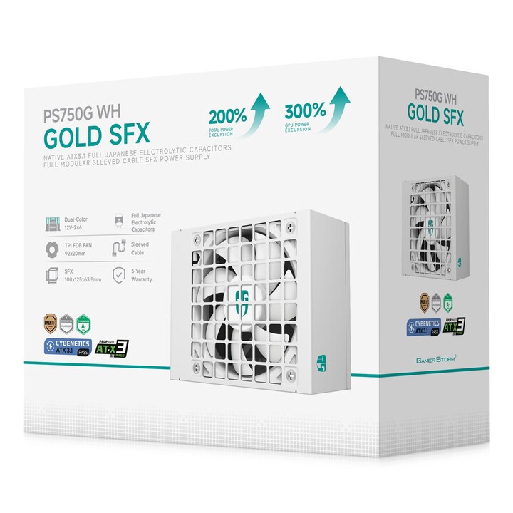 Fonte Gamer Storm PS750G WH 750 W 20+4 pinos ATX ATX Branca