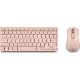 NGS Fantasy Silent Wireless Bundle - Tastiera e mouse USB · Rosa