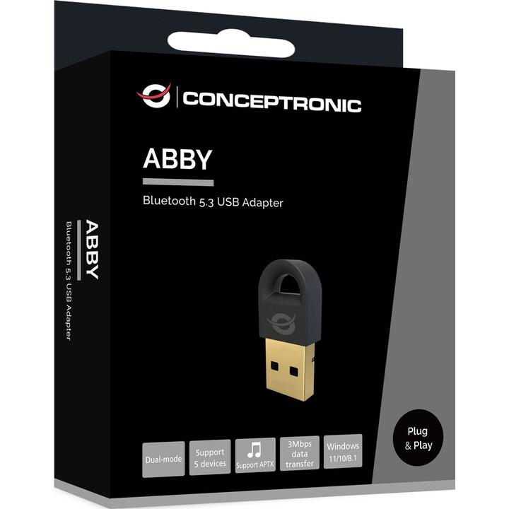 Adattatore USB Bluetooth 5.3 nero Conceptronic