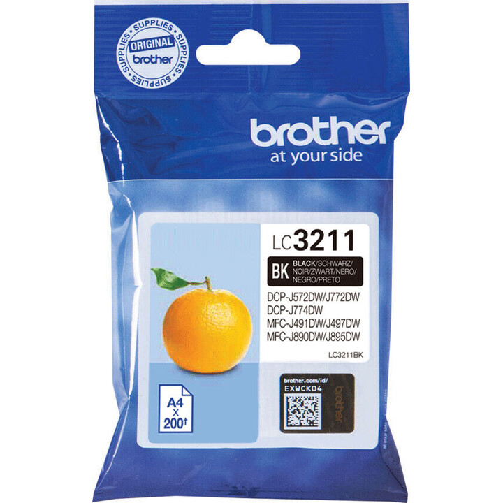 Brother LC3211BK cartucho de tinta 1 pieza(s) Original Rendimiento estándar Negro