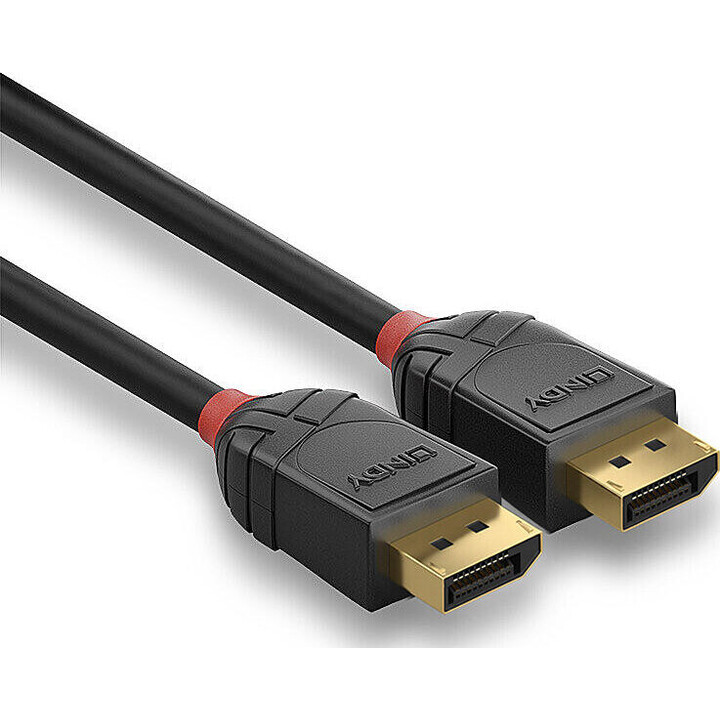 36520-1m DisplayPort 2.1 80G cable, black.