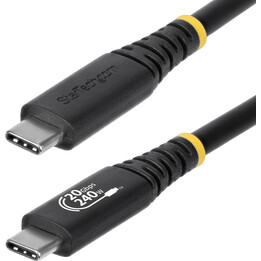 StarTech.com Cable USB4 2m - Cable USB-C Certificado USB-IF - 20Gbps - PD 240W EPR - 4K120 - DP 2.1 - Cable USB Tipo C - Recubri