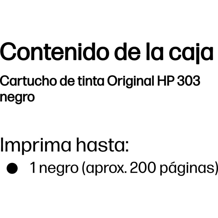 HP 303 SCHWARZE TINTE