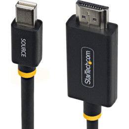 StarTech.com 2m (6ft) Mini DisplayPort to HDMI Adapter Cable, 4K 60Hz with HBR3/HDCP 2.3/DPCP, MDP to HDMI 2.0, Active Video Con