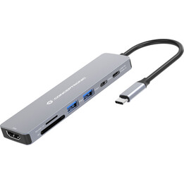 Conceptronic DONN28G station d'accueil Avec fil USB 3.2 Gen 1 (3.1 Gen 1) Type-C Gris