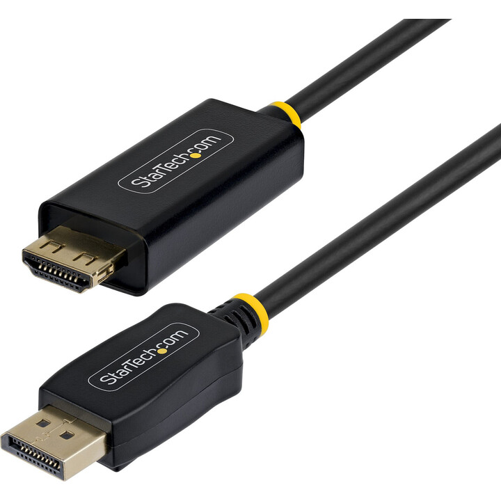 StarTech.com 15F-DP-HDMI-4K60-GR DisplayPort-zu-HDMI-Adapterkabel 4,5 m, 4K 60 Hz, HDR, Schwarz