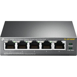 Switch de mesa com 5 portas PoE 10/100 Mbps