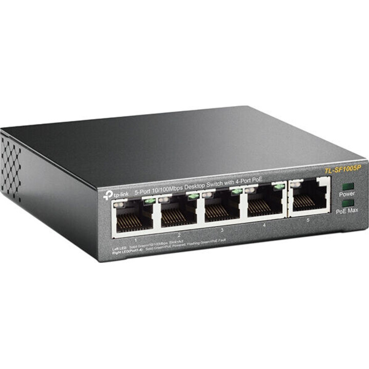 Switch de sobremesa con 5 puertos a 10/100 Mbps PoE