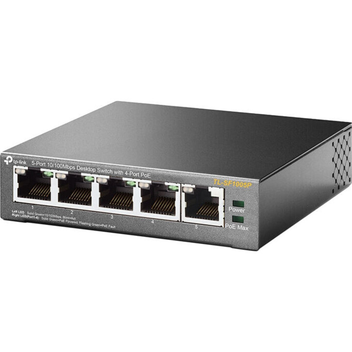 Switch de sobremesa con 5 puertos a 10/100 Mbps PoE