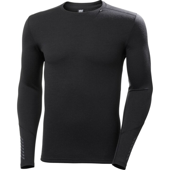 Felpa termica Helly Hansen LIFA in lana merino di peso medio con collo rotondo - Nero Taglia: M