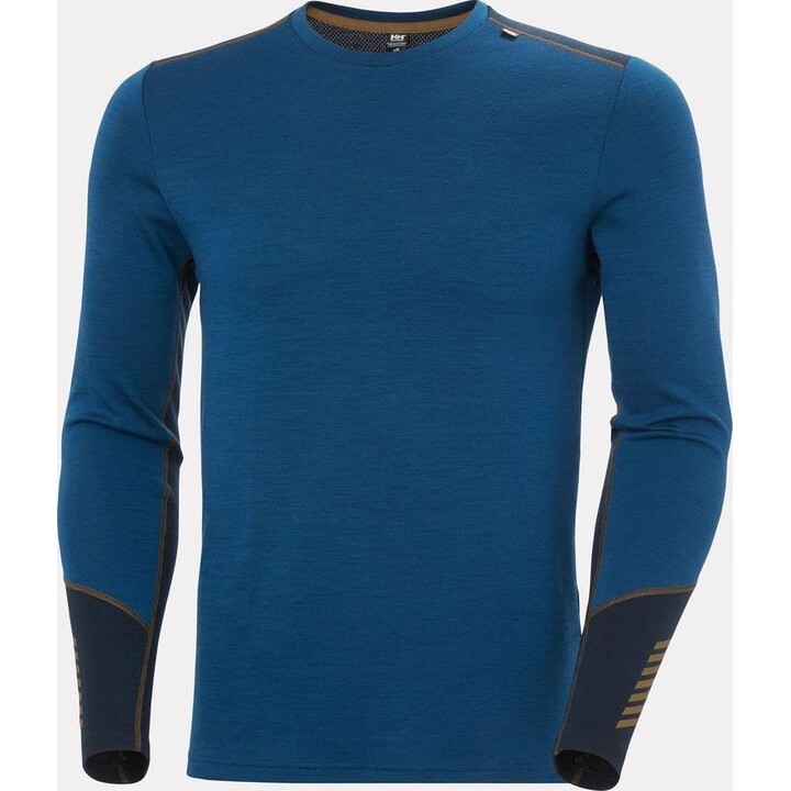 Helly Hansen LIFA Merino Midweight Crew Thermal Sweatshirt - Dark Blue, Size: M