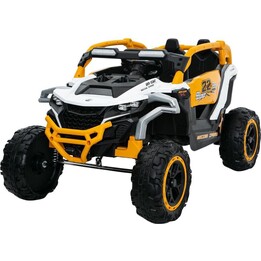 Veicolo elettrico M3 4x4 giallo e bianco