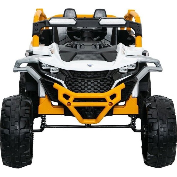 Veículo elétrico M3 4x4 amarelo e branco
