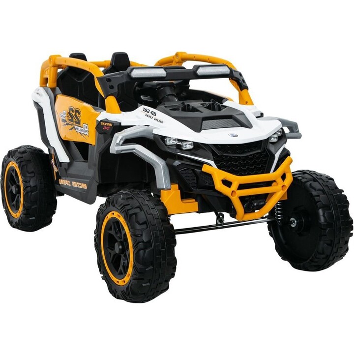 Veicolo elettrico M3 4x4 giallo e bianco