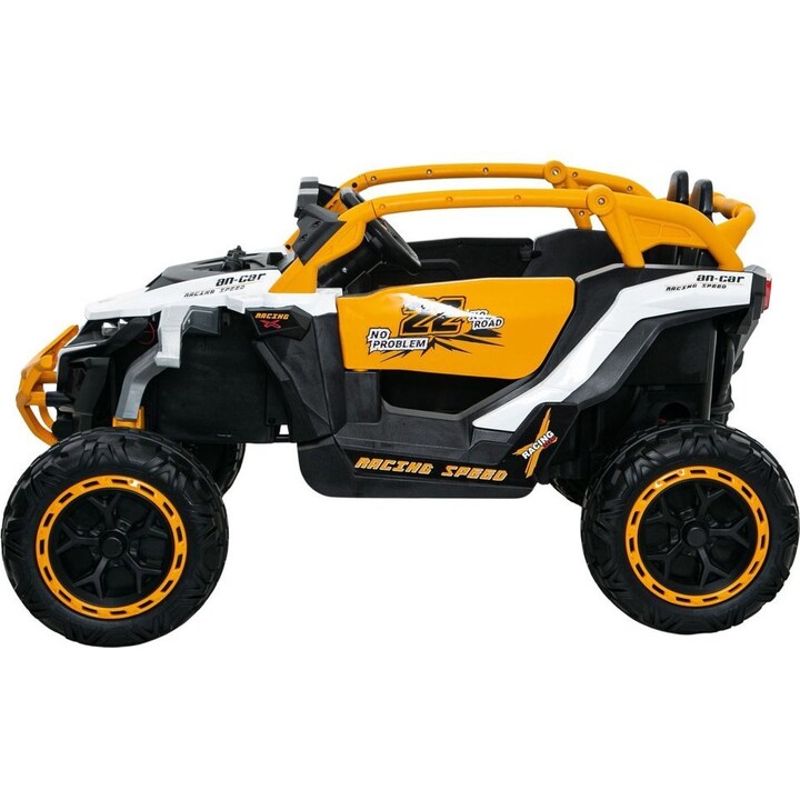 Véhicule électrique M3 4x4 jaune et blanc