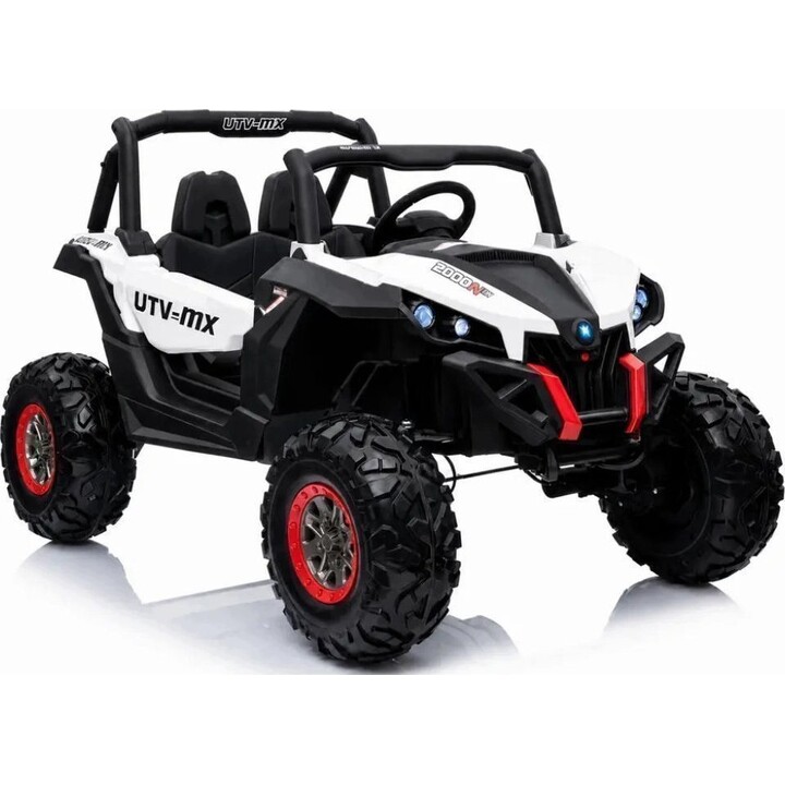 XMX603 4x4-Elektroauto mit MP4-Bedienfeld, Farbe: Weiß.