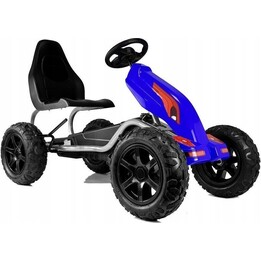 Kart à pédales B012 avec roues gonflables bleues