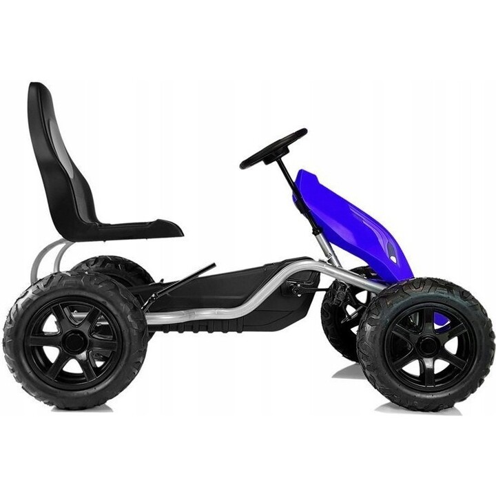 Kart a pedales B012 con ruedas hinchables azules