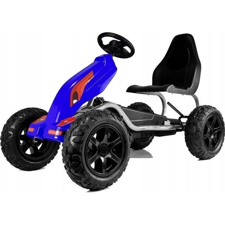 Pedal kart B012 con ruote gonfiabili blu