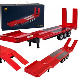 Reboque de plataforma baixa para Scania 770S Huina Red, escala 1:18