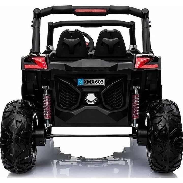 Jeep XMX603 4x4 bianca, alimentata a batteria.