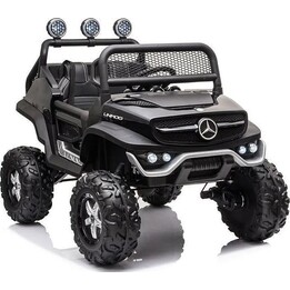 Black Mercedes Unimog S electric vehicle