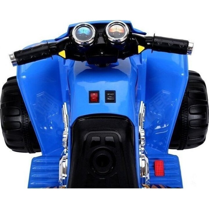 Batteriebetriebenes Geländewagen für Kinder, mit LED-Beleuchtung und MP3-Player, Farbe: Blau.